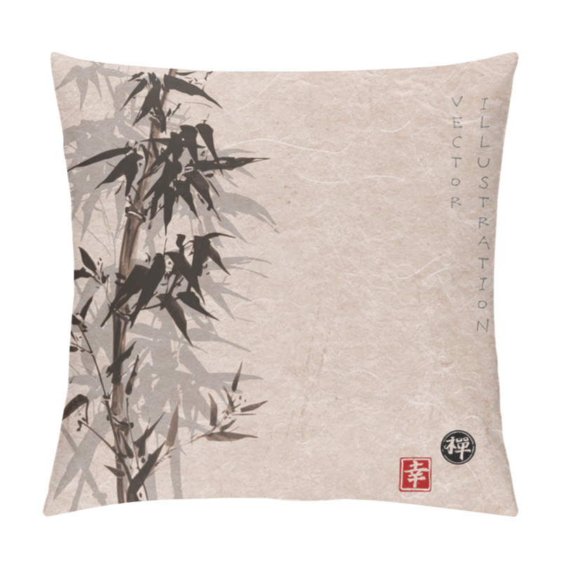 Personality  Bamboo Tree Hand-drawn With Ink Pillow Covers