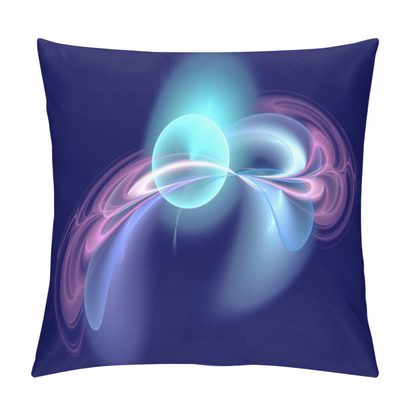 Personality  3D Rendering Abstract Fractal Blue Background Pillow Covers