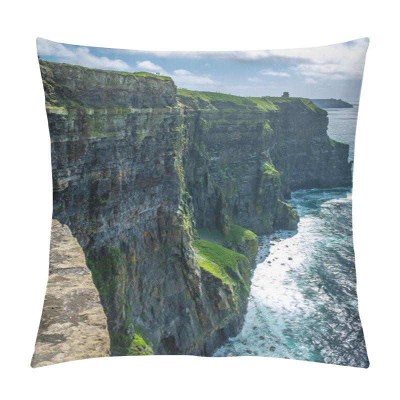 Personality  Walking At The Very Spectacular Cliffs Of Moher, Co Clare, Ireland Pillow Covers