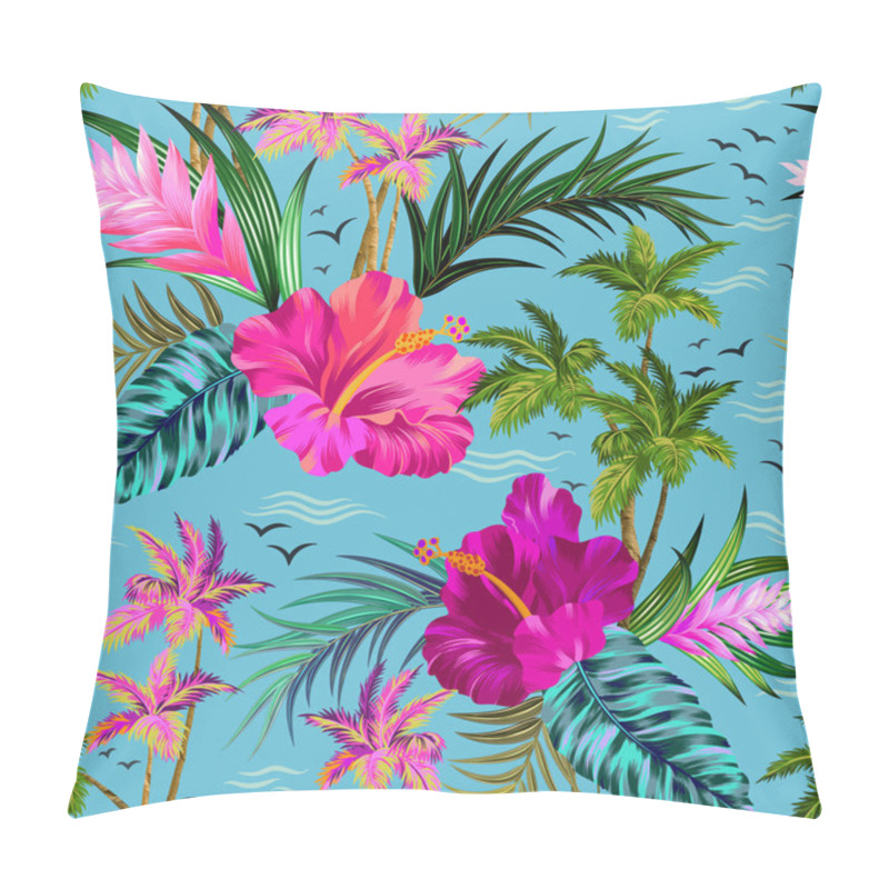 Personality  Vector Tropical Palm Trees Pattern Pillow Covers