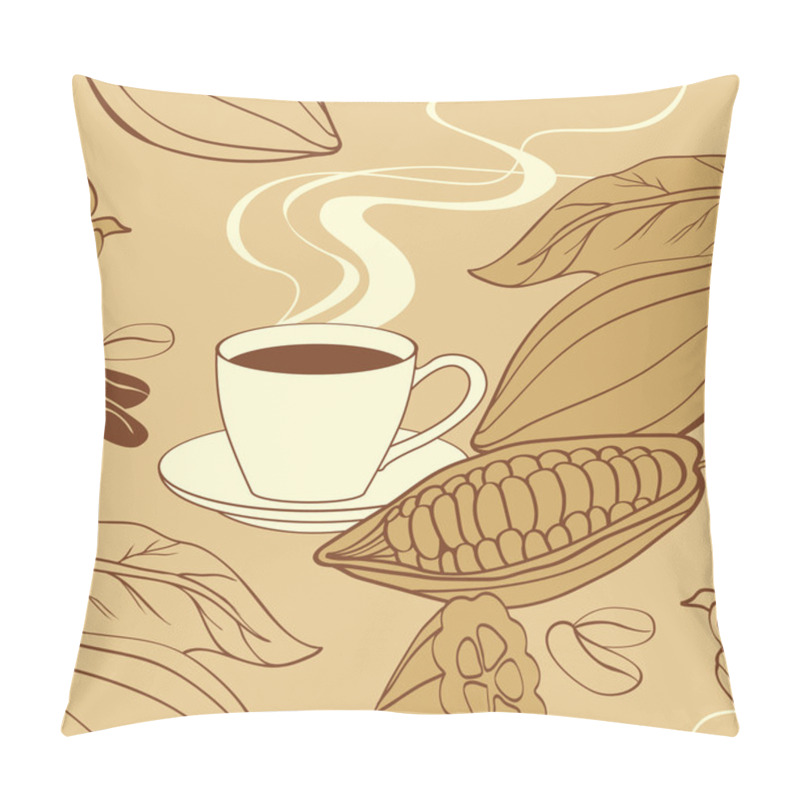 Personality  Cacao Beans Seamless Pattern Pillow Covers