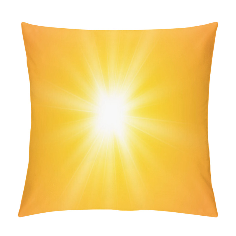 Personality   Warm Sun On A Yellow Background. Leto.bliki Solar Rays Pillow Covers