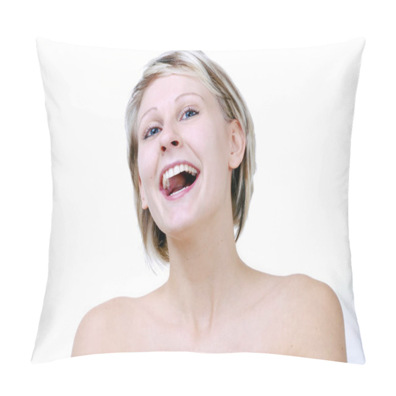 Personality  Portrait Of Attractive Woman Posing  Pillow Covers