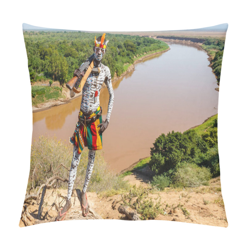 Personality  Unidentified Karo Man With A Gun Pillow Covers