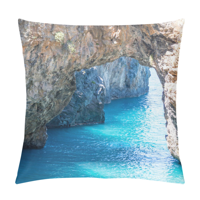 Personality  Seacoast Near The Arco Magno In San Nicola DArcella, Calabria Italy Pillow Covers