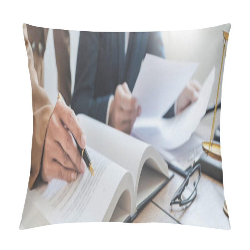 Personality  Lawyer Lawsuit Notary Consultation Or Discussing Negotiation Leg Pillow Covers