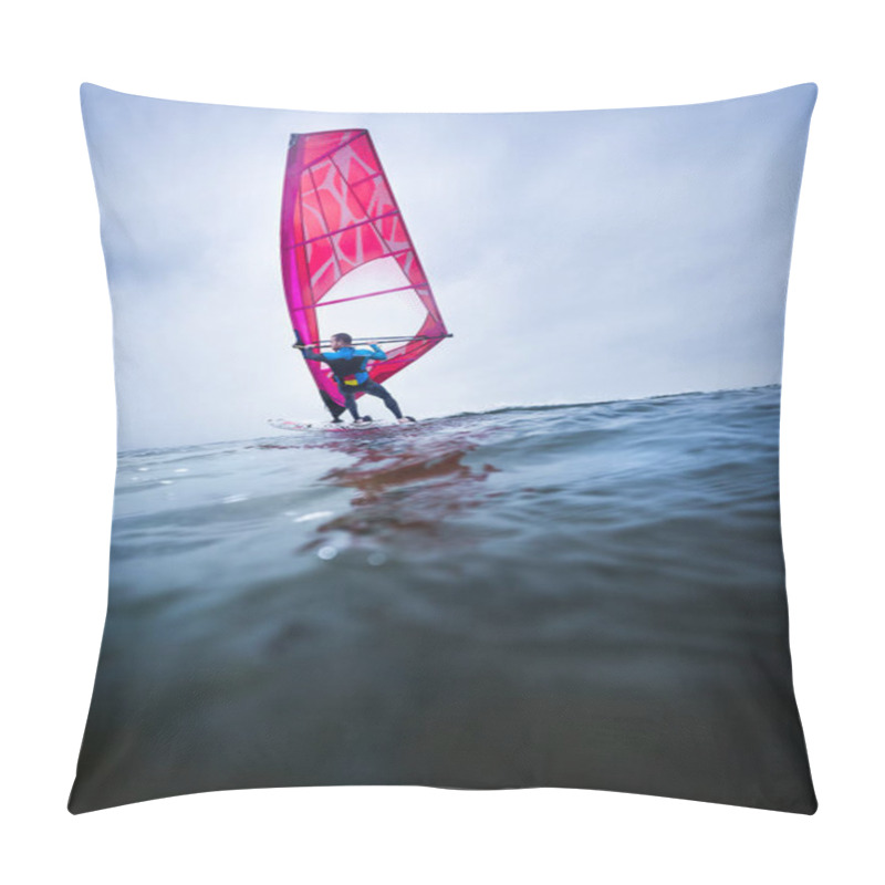 Personality  Windsurfer At Open Sea  Pillow Covers