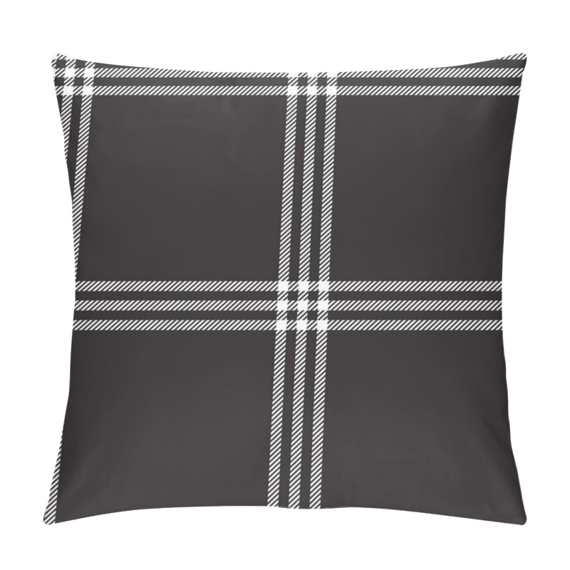 Personality  Black White Check Plaid Fabric Texture Seamless Pattern. Vector Illustration. Pillow Covers