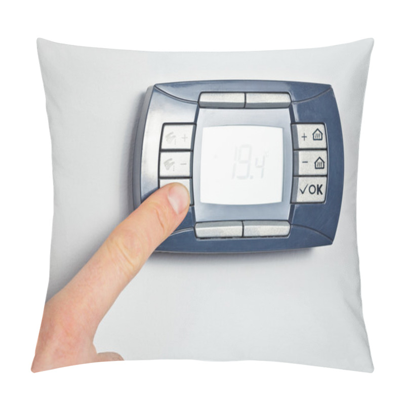 Personality  Finger Pushing Thermostat Control Button Pillow Covers