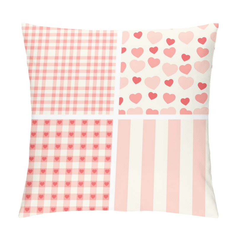 Personality  Set Of Patterns With Hearts Pillow Covers