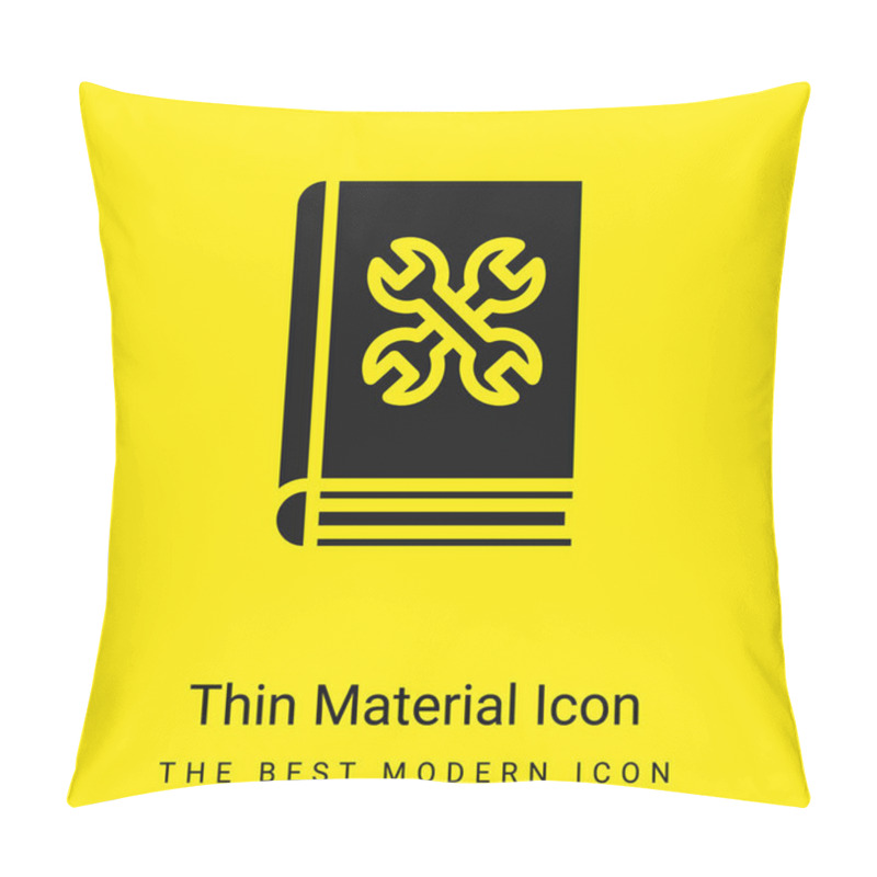 Personality  Book Minimal Bright Yellow Material Icon Pillow Covers