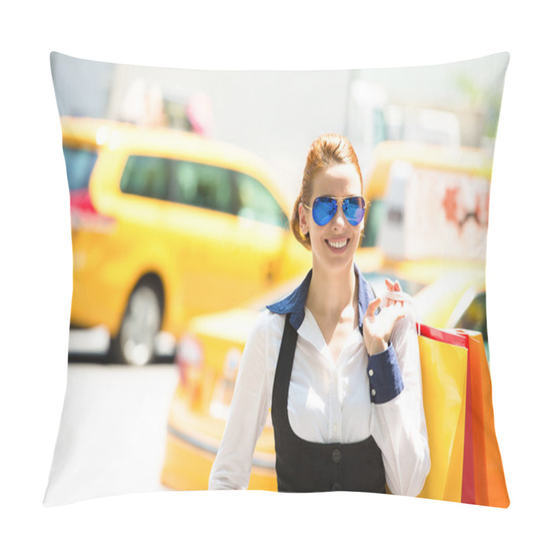 Personality  Shopping Woman In Manhattan NYC Pillow Covers