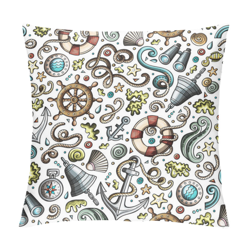 Personality  Cartoon Nautical Seamless Pattern Pillow Covers