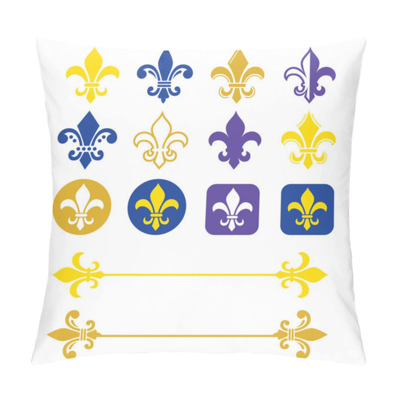 Personality  Fleur De Lis - French Symbol Gold And Navy Blue Design, Scouting Organizations, French Heralry  Pillow Covers