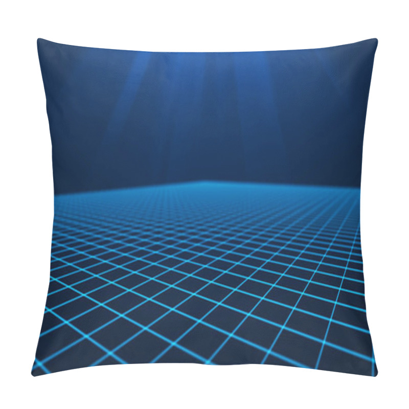 Personality  Perspective Grid. Abstract Mesh Background. Polygonal Mountains Pillow Covers