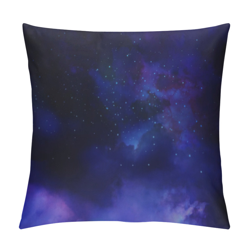 Personality  Blue Nebula Abstract Star Outer Space Background Pillow Covers