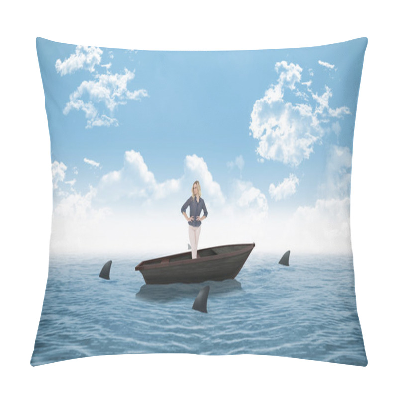 Personality  Thoughtful Gorgeous Blonde In A Sailboat Pillow Covers