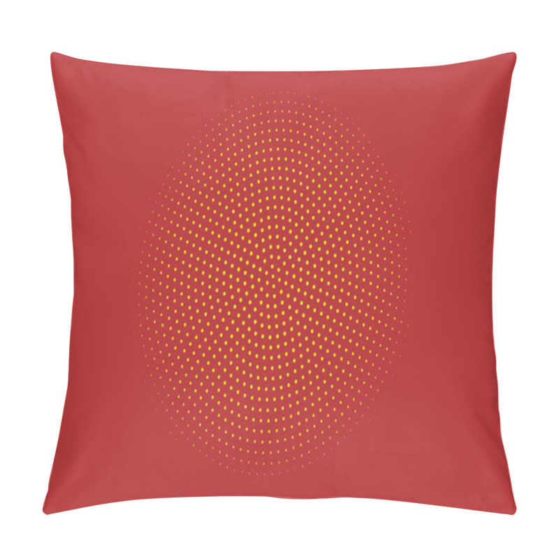 Personality  Red Halftone Circle Background Pillow Covers