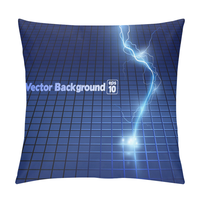 Personality  Blue Lightning Flash Background. Pillow Covers