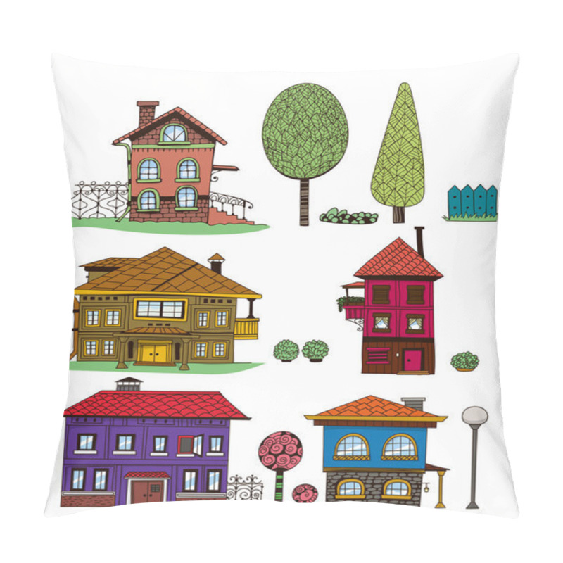 Personality  Houses Pillow Covers