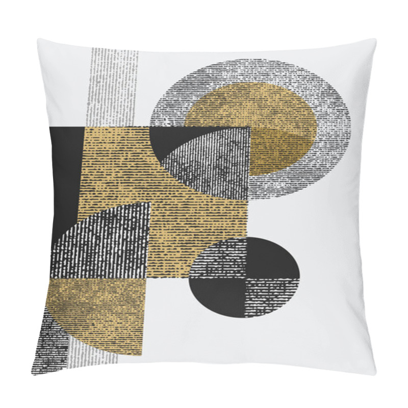 Personality  Modern Abstract Geometric Vector Illustration  Minimalist Design With Layered Metallic Lines For Sleek Visuals Pillow Covers