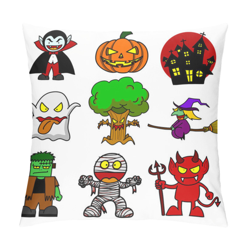 Personality  Halloween Character Cartoon. Pillow Covers