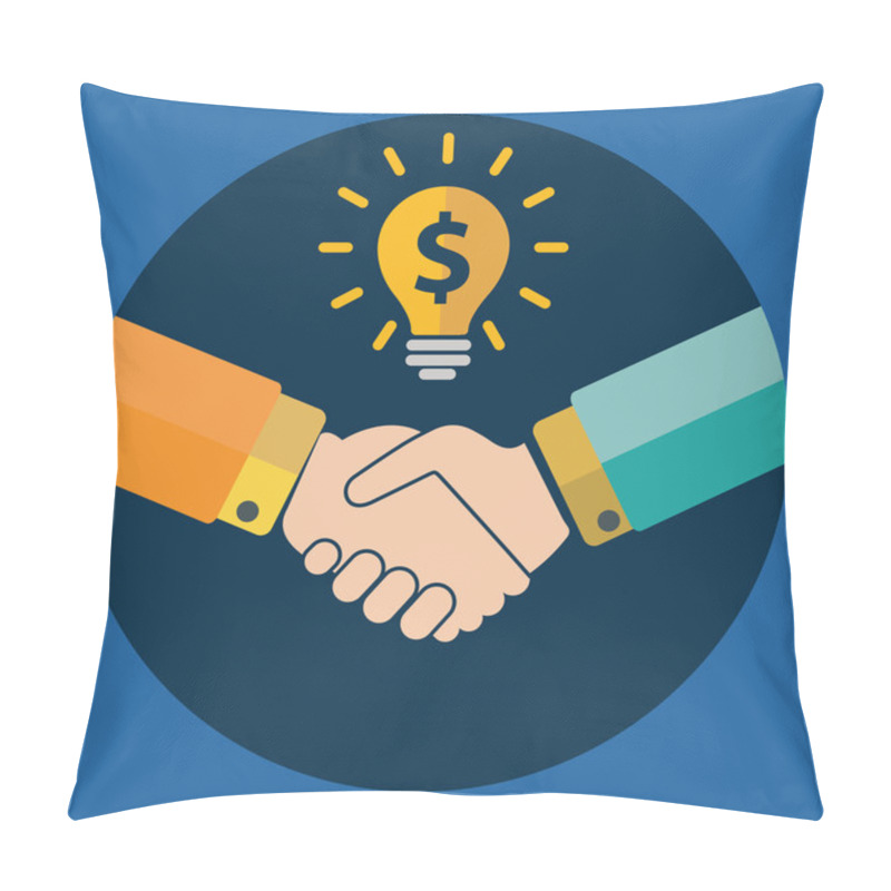 Personality  Flat Modern Icons For Business Idea, Business Tools Pillow Covers