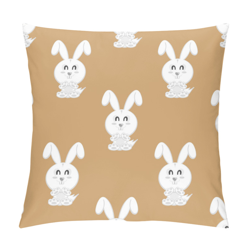 Personality  Seamless Vector Background Funny Animals Symbol RABBIT Pillow Covers