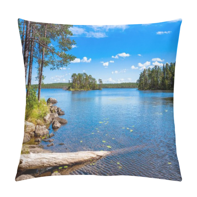 Personality  Pine Forest Near The Lake Pillow Covers