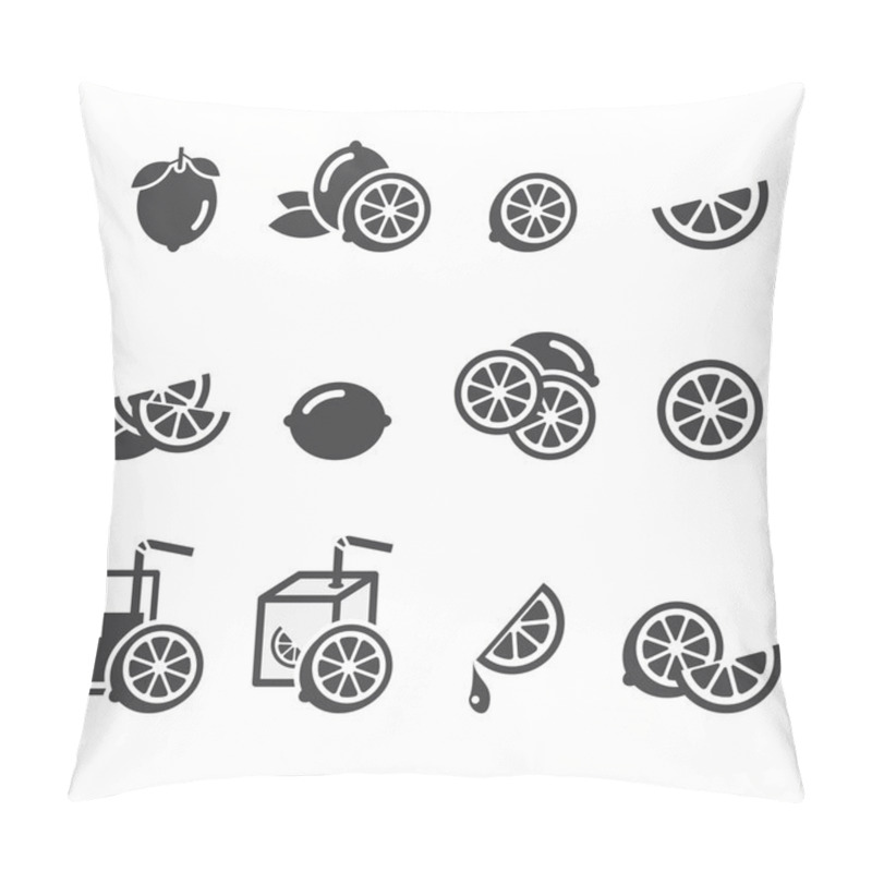 Personality  Lemon Icon Pillow Covers