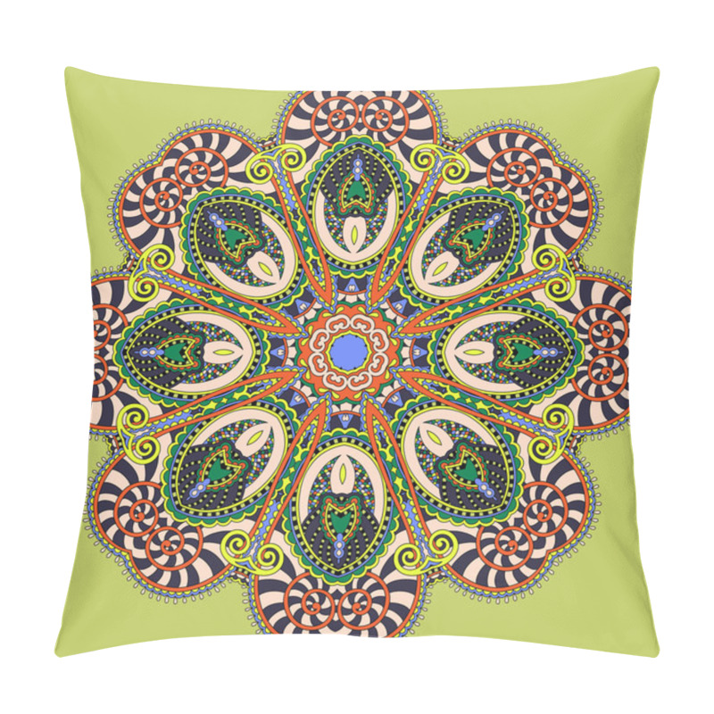 Personality  Mandala, Circle Decorative Spiritual Indian Symbol Of Lotus Flow Pillow Covers