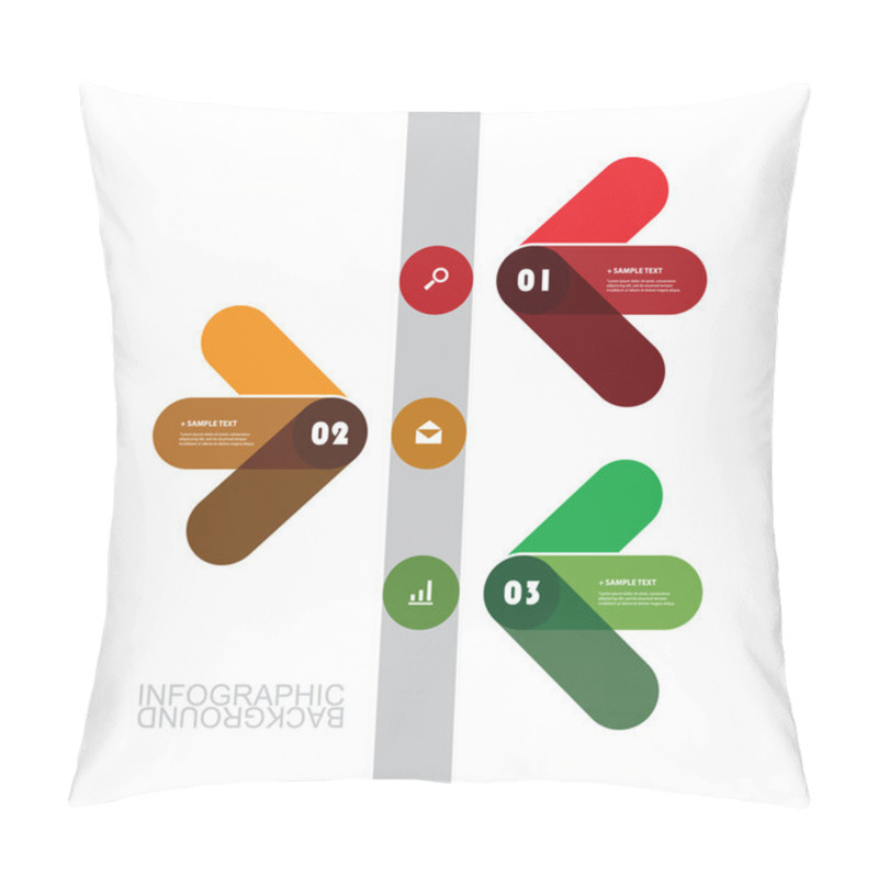 Personality  Modern Business Infographic Template - Minimal Timeline Design Pillow Covers