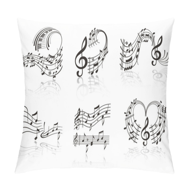 Personality  Music Note . Set. Pillow Covers