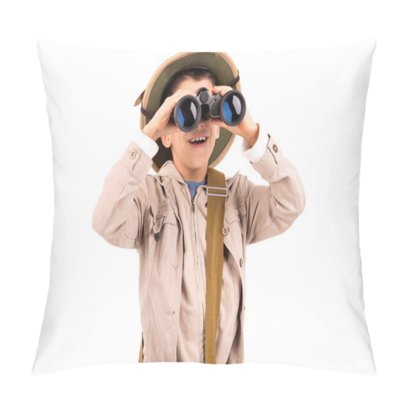 Personality  Boy With Camera Playing Safari Pillow Covers