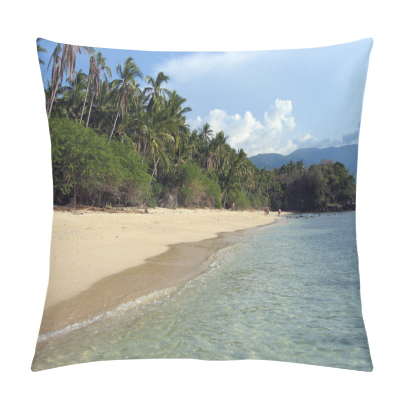 Personality  Tropical Beach Jungle  Puerto Galera Mindoro In The Philippines Pillow Covers