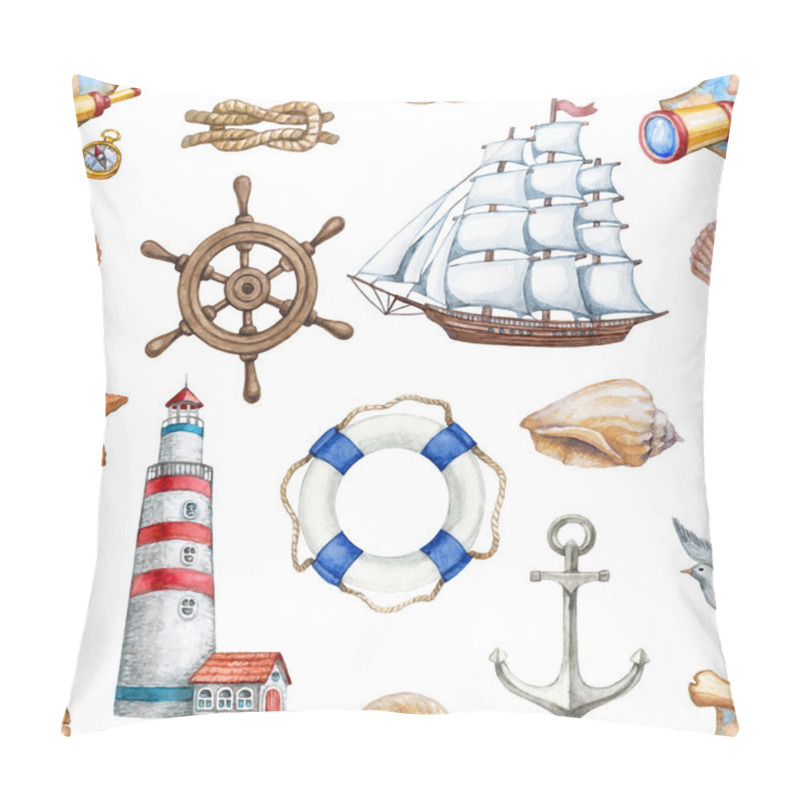 Personality  Seamless Nautical Pattern Pillow Covers