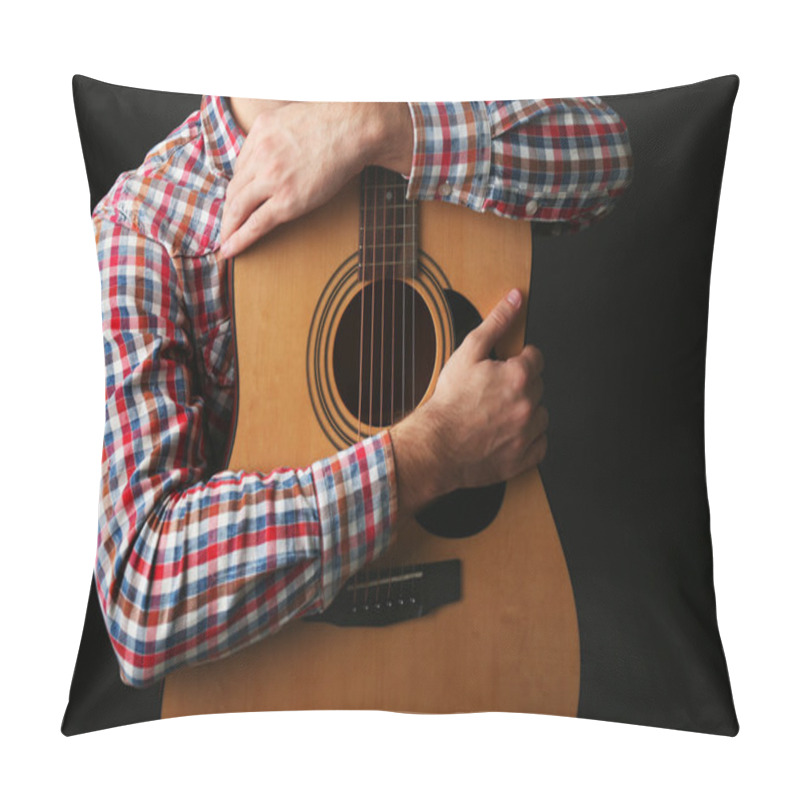 Personality  Young Man With Guitar  Pillow Covers