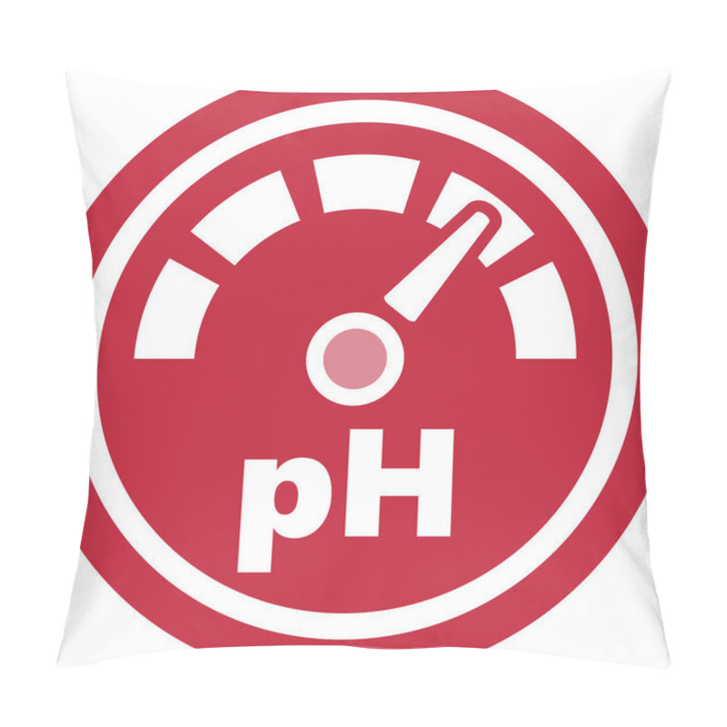 Personality  Increase Of The PH Red Round Icon Pillow Covers