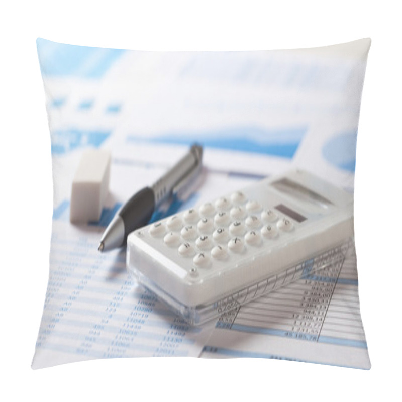 Personality  Pen, Calculator And Paperwork Pillow Covers