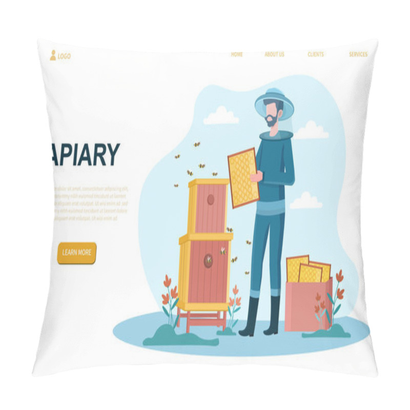 Personality  Male Beekeeper At The Apiary Pillow Covers