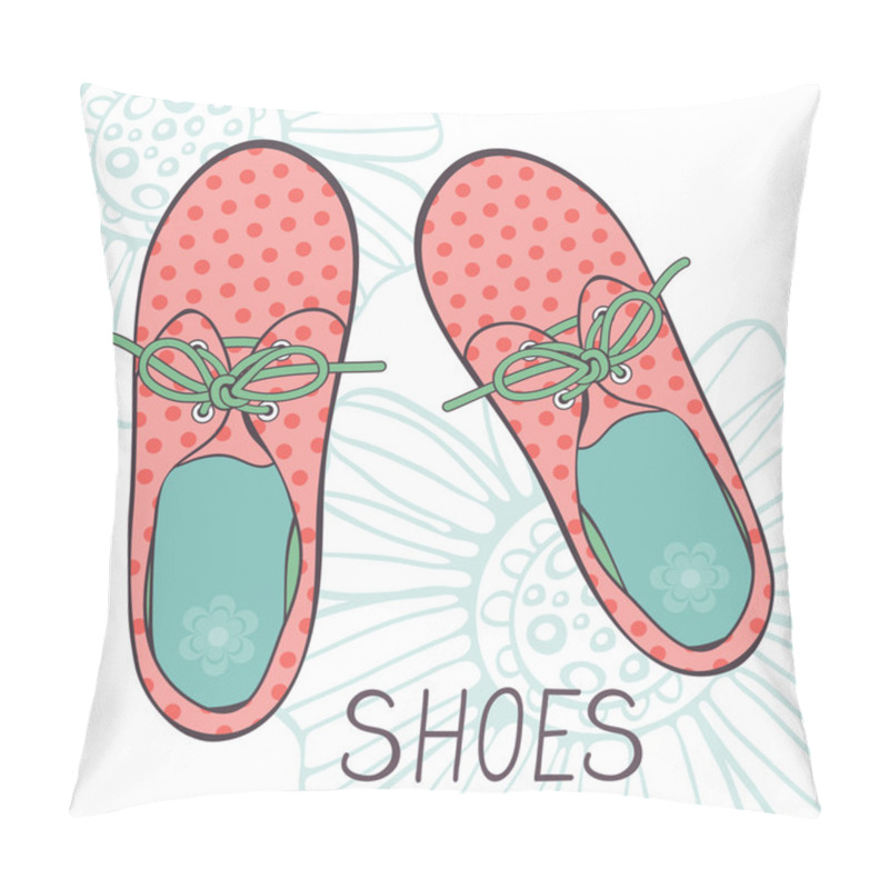 Personality  An Illustration Of Fashionable Girl Shoes Pillow Covers