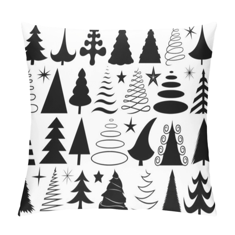 Personality  Set Of Different Christmas Trees Pillow Covers