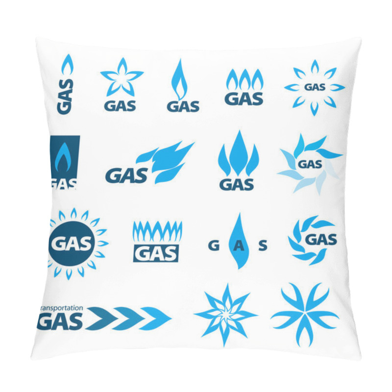 Personality  Collection Of Vector Logos Of Natural Gas Pillow Covers