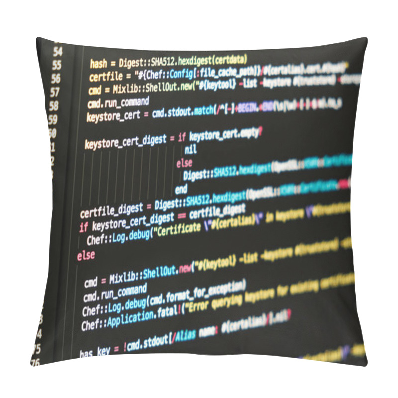 Personality  Software Developer Programming Code. Abstract Backgroung Pillow Covers