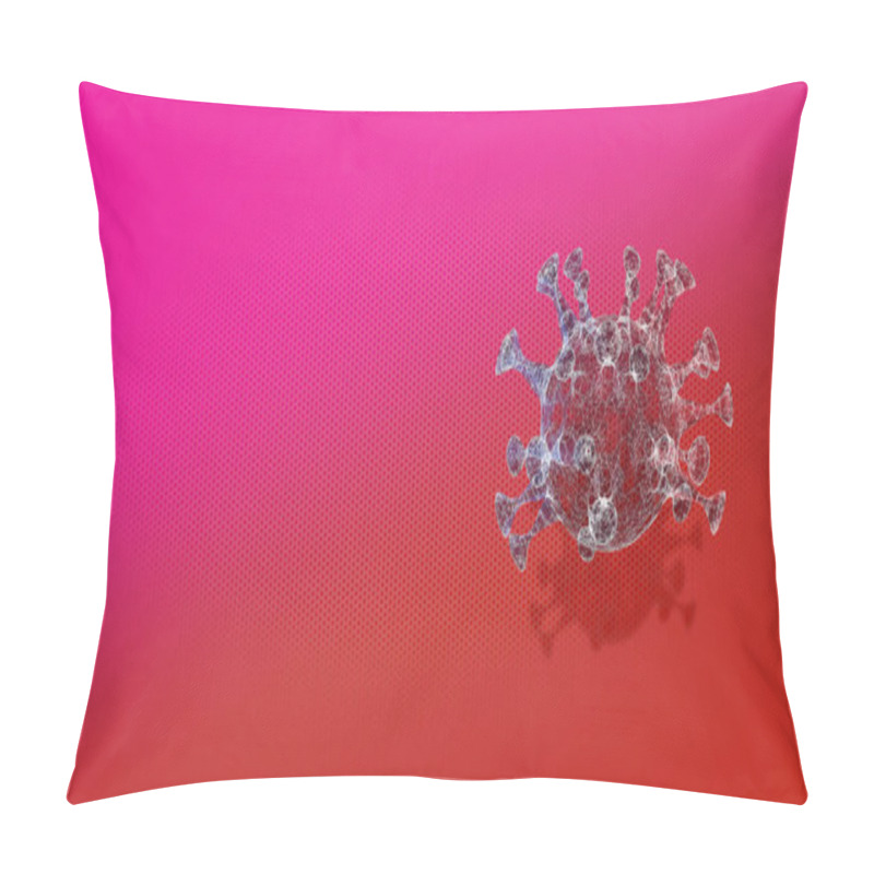 Personality  A Bacteria Over Pink Background With Copyspace For Text Or Product. Pillow Covers