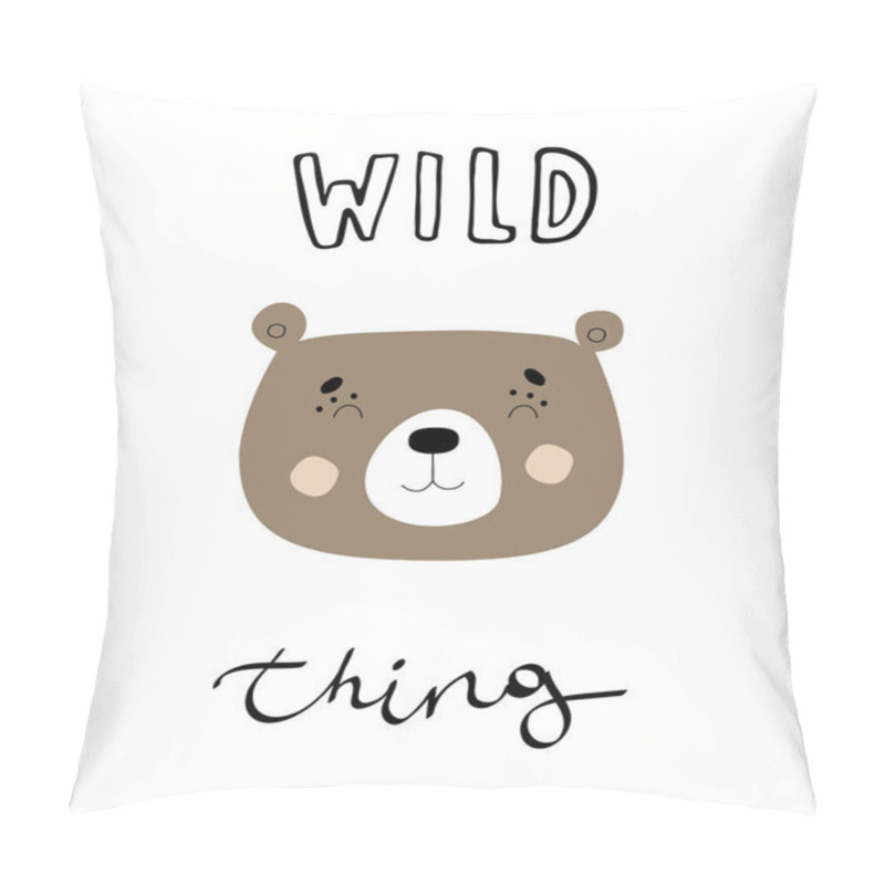 Personality  Unique Wild Thing Phrase Nursery Hand Drawn Poster Lettering In  Pillow Covers