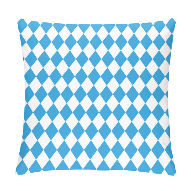 Personality  Octoberfest Pattern. October Munich Fest Background. Rhomb Octoberfest Blue Ornament. Seamless Traditional German Pattern Pillow Covers