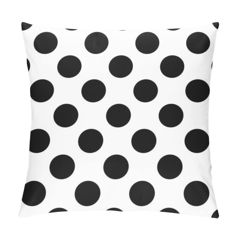 Personality  Abstract Fashion Monochrome Polka Dots Background. Black And White Seamless Pattern With Textured Circles. Template Design For Invitation, Poster, Card, Flyer, Banner, Textile, Fabric. Halftone Card Pillow Covers