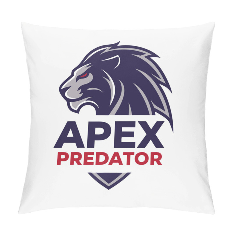 Personality  Apex Predator Logo Design Fierce Lion Emblem With Bold Typography Pillow Covers