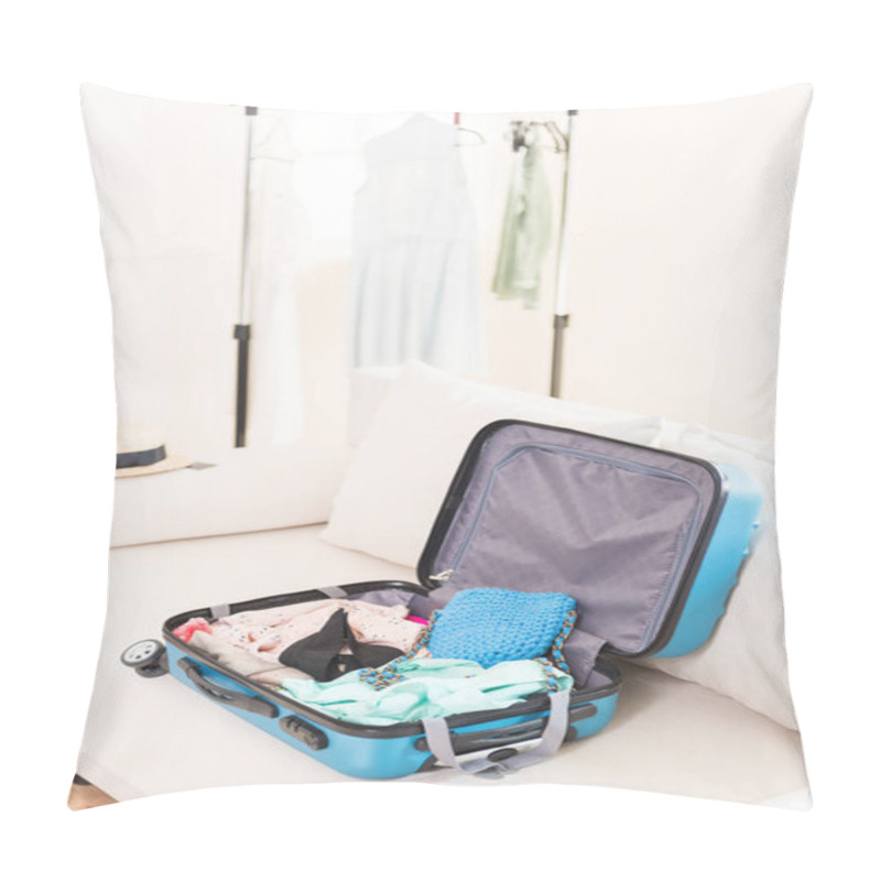 Personality  Clothes In Suitcase Indoors  Pillow Covers